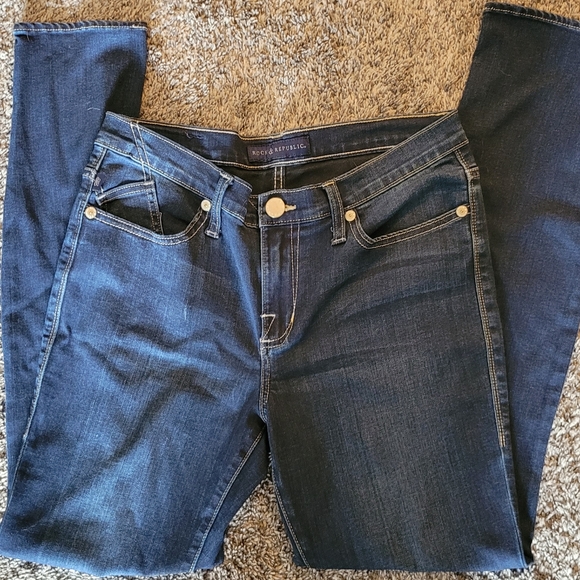 Rock & Republic Berlin Deep Blue Skinny Jeans - Picture 3 of 10